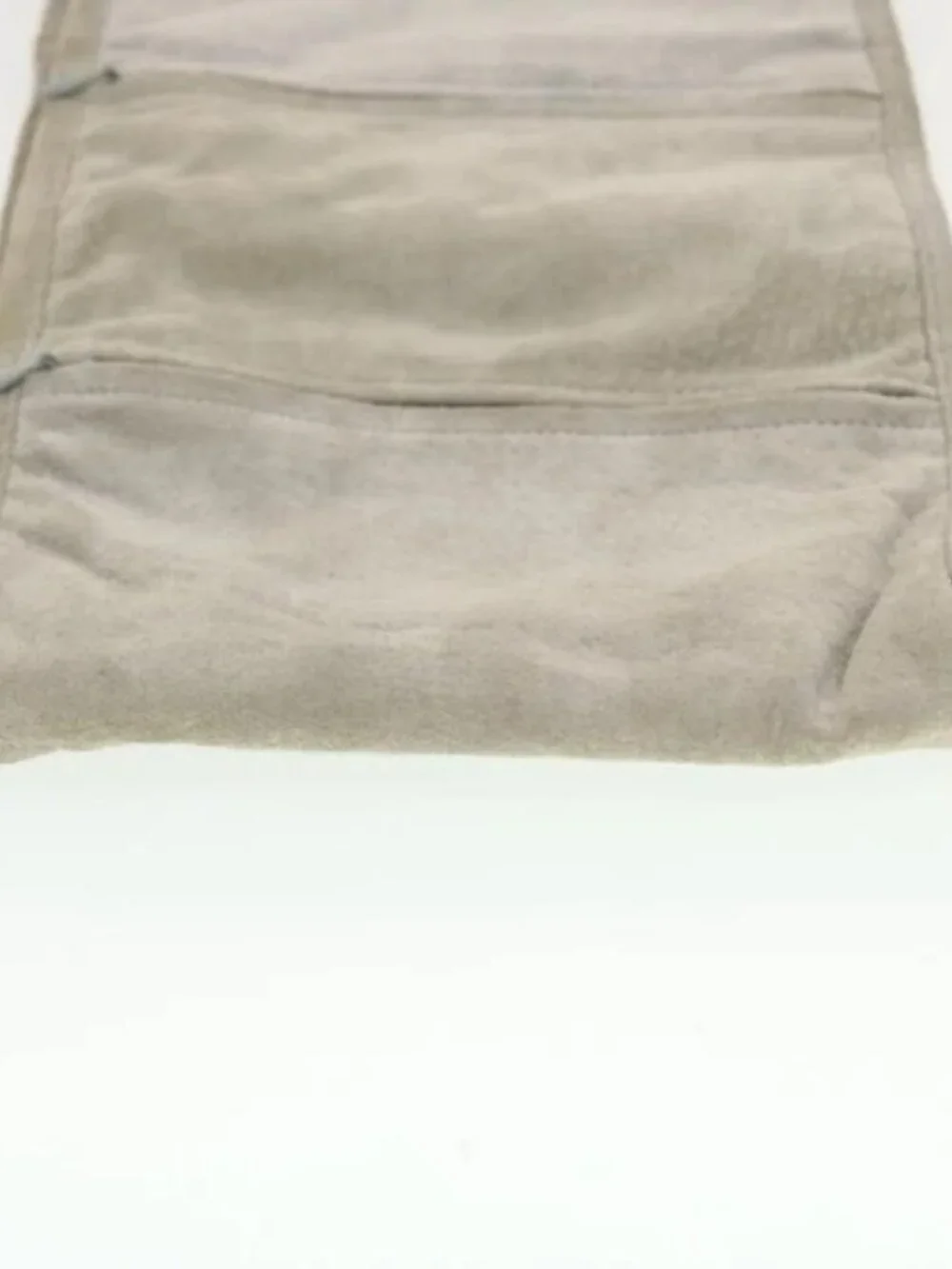 CHANEL Wall Hanging Pouch Suede Gray CC Auth bs5681